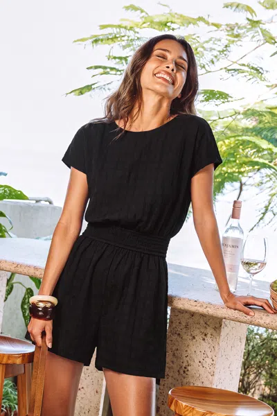 Cupshe Walk In The Park Black Romper