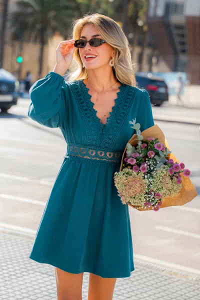 Cupshe Wandering Soul Blue Mini Dress