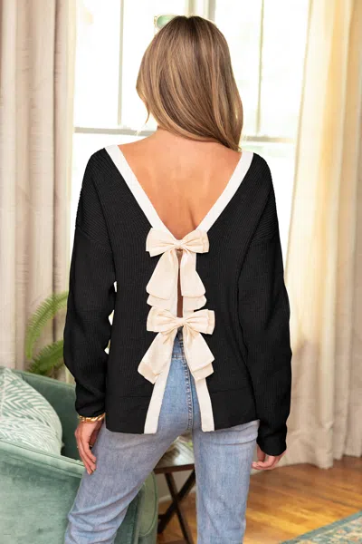 Cupshe Warm Regards Black Sweater