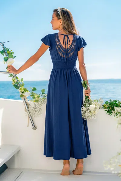 Cupshe Warm Regards Blue Maxi Dress