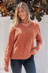 Cupshe Warm Sunset Orange Sweater