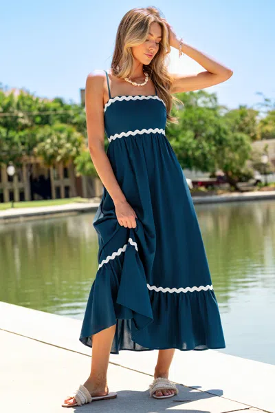 Cupshe Weekend Away Blue Maxi Dress