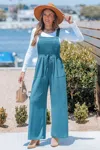Cupshe Weekend Wander Teal Jumpsuit