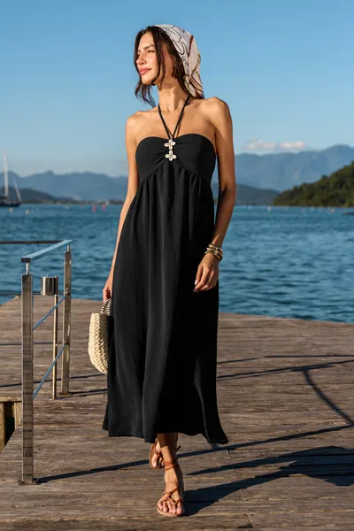 Cupshe What A Treat Black Maxi Dress