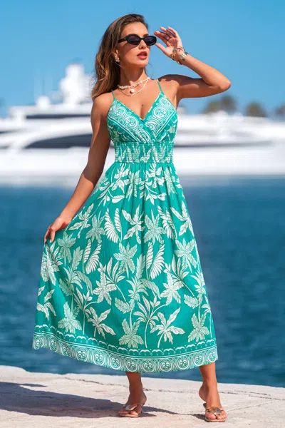 Cupshe What A Vibe Tropical Maxi Dress In White