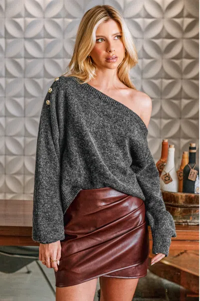 Cupshe When You Know You Know Grey Sweater In Gray