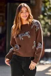 Cupshe Wild About You Zebra Sweater In Brown
