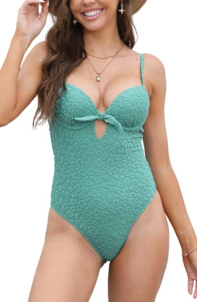 Cupshe Wild Romance Bunny One-piece Swimsuit In Aqua