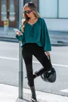 Cupshe Willow Way Teal Top In Green
