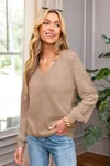 Cupshe Winging It Beige Sweater In Brown