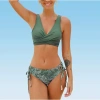 Cupshe Womens Floral 2-pc. Bikini Set In Green