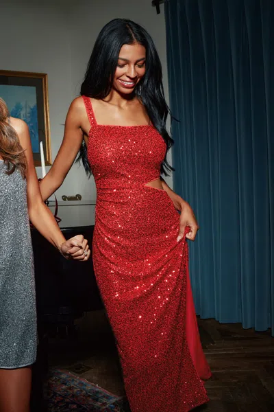 Cupshe X Layla Taylor Feeling Hot Maxi Dress In Red