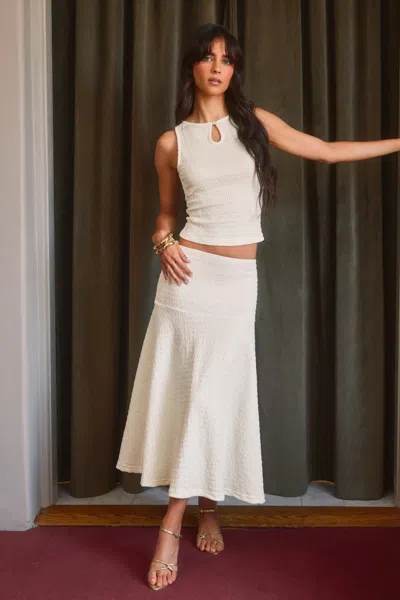 Cupshe X Renee & Elisha Herbert Two's Company 2-piece Set In White