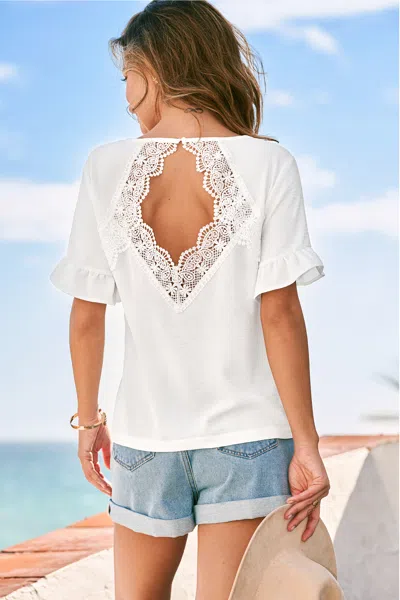 Cupshe Yes Please White Top