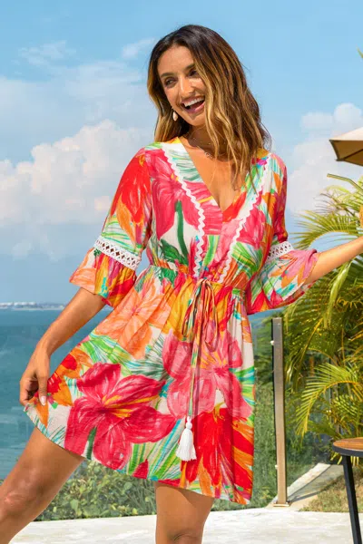 Cupshe Zen Vacay Floral Mini Dress In Multi