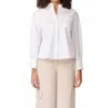 Curaae Belle Button Down Shirt In Beige In White