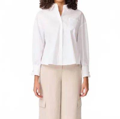 Curaae Belle Button Down Shirt In Beige In White