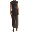 Curaae Bond Sleeveless Mesh Maxi Dress In Black
