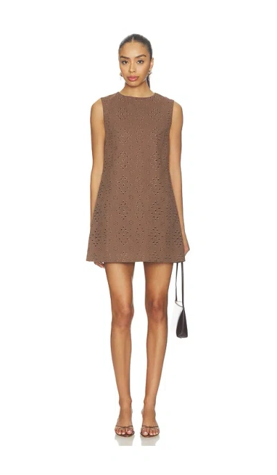 Curaae By Elliatt Esme Mini Shift Dress In Brown
