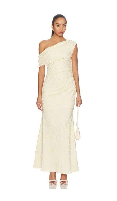 Curaae By Elliatt Fay One Shoulder Maxi Dress In White