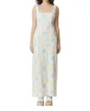 Curaae Esther Maxi Dress In Azure Blossom In Multi