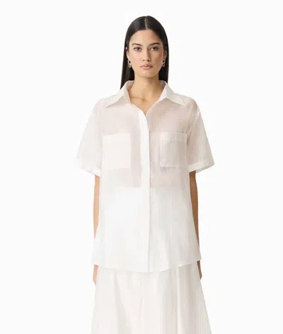 Curaae Estrella Short Sleeve Shirt In White