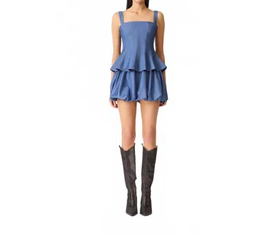 Curaae Gaelle Peplum Top In Blue