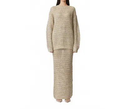 Curaae Hazel Knit Sweater In Gold/sand In Neutral