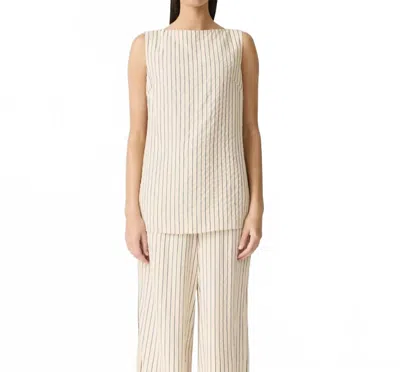 Curaae Kalea Sleeveless Top In Beige/white In Multi