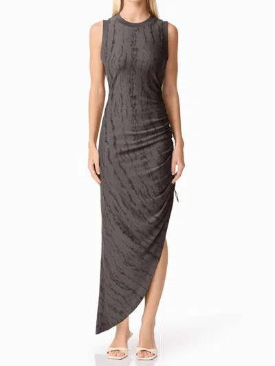 Curaae Lavania Asymmetrical Midi Dress In Gray