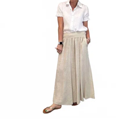 Curaae Lily Maxi Skirt In Stone In Brown