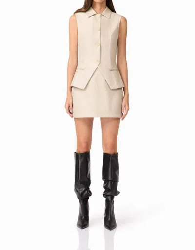 Curaae Malia Leather Vest In Clay In Neutral