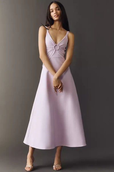 Curaae Rafaella Fit & Flare Midi Dress In Purple