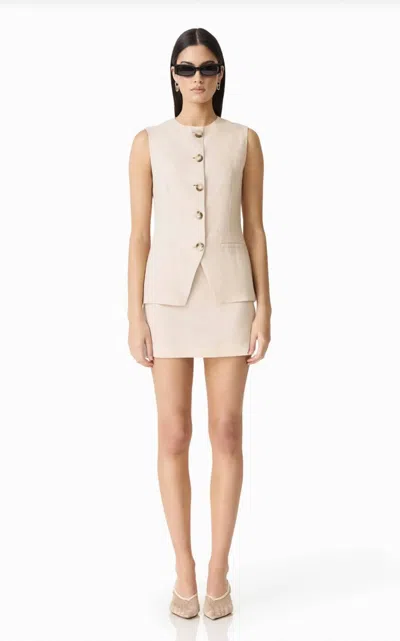 Curaae Sleeveless Dune Vest In Beige In Neutral
