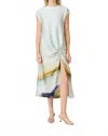 Curaae Willow Satin Midi Dress In Mint In Multi