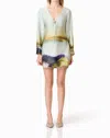 Curaae Willow Satin Mini Dress In Multi In Multi