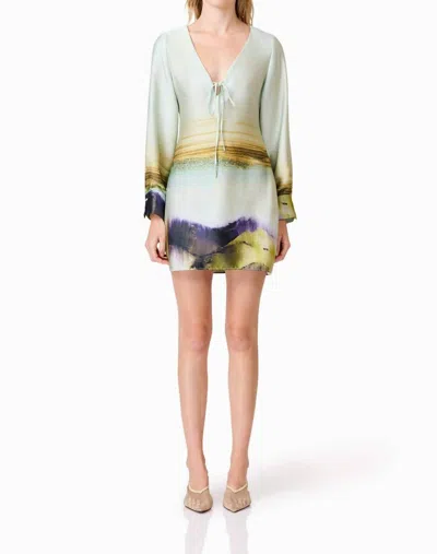 Curaae Willow Satin Mini Dress In Multi