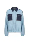 Curaae Women's Lucca Jacket In Light And Dark Wash Denim In Multi