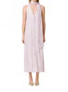 Curaae Zuri Chiffon Midi Dress In Lilac In Pink