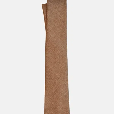 Curated Basics Brown Linen Tie