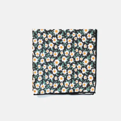 Curated Basics Daisy Pocket Square In Multi