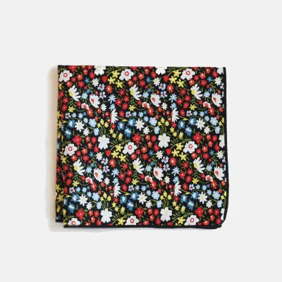 Curated Basics Garden Floral Pocket Square In Multi