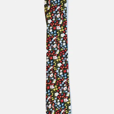 Curated Basics Garden Floral Tie In Burgundy