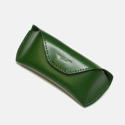Curated Basics Leather Eyeglasses Case In Green