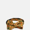 CURATED BASICS ORANGE FLORAL BOW TIE