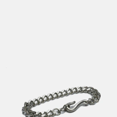 Curated Basics Steel Curb Chain Bracelets In Grey