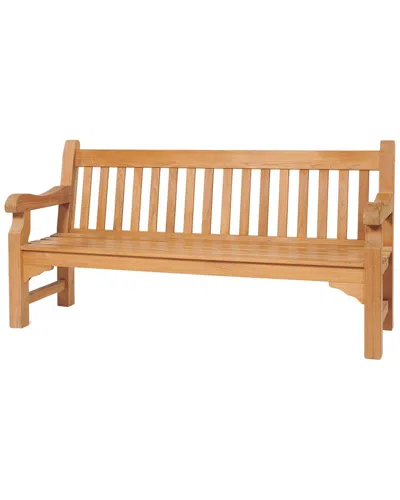 Curated Maison Belrose 2-person Teak Outdoor Bench In Brown