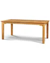 Curated Maison Clarisse Rectangular Teak Outdoor Dining Table With Built-in Extension In Brown