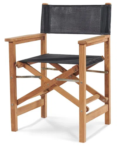 Curated Maison Direceur Teak Folding Outdoor Dining Armchair In Brown