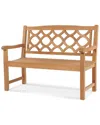 Curated Maison Dupont 2 Person Teak Outdoor Bench In Brown